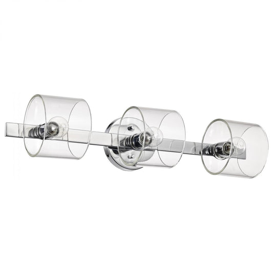 Marlowe - 3 Light Vanity - Polished Nickel with Clear Glass - Satco 60-8073