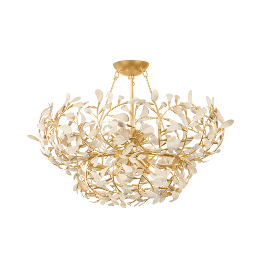 Maybrook Chandelier - 6-Light - Vintage Gold Leaf by Hudson Valley Lighting