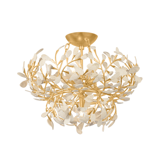 Maybrook Semi Flush - Vintage Gold Leaf by Hudson Valley Lighting