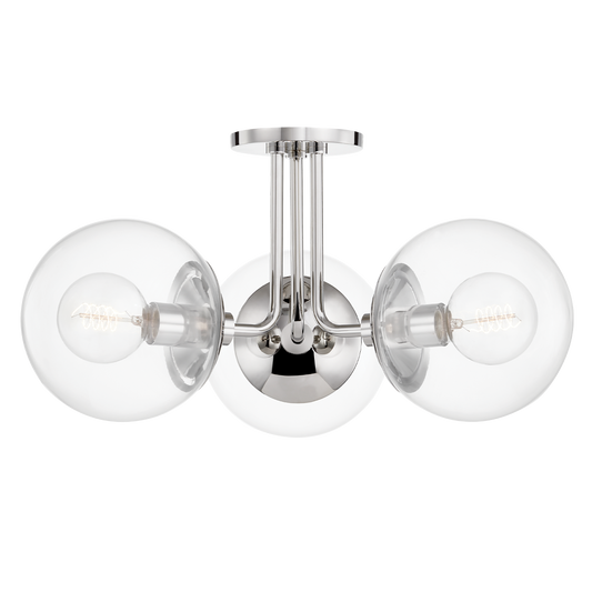 Meadow Semi Flush - 3-Light - Polished Nickel - Mitzi H503603-PN