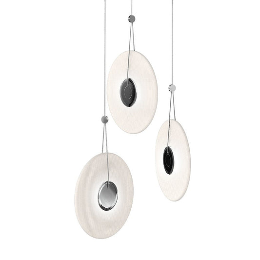 Meclisse 3-Light LED Chandelier - Polished Chrome - Etched Glass by SONNEMAN