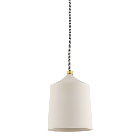 Megan Pendant - 1-Light - Aged Brass/Matte White - Mitzi H339701-AGB/MW