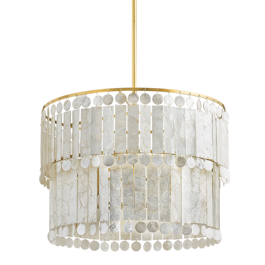 Melisa Chandelier - 6-Light - Aged Brass - Mitzi H715806-AGB