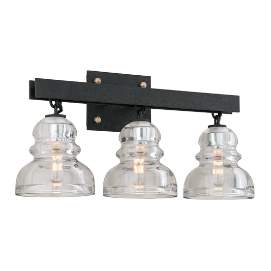 Menlo Park Vanity Light - 3-Light - Textured Iron - Troy Lighting B3963-TRN