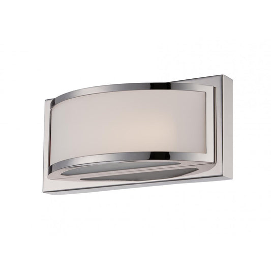 Mercer - (1) LED Wall Sconce with Frosted Glass - Polished Nickel Finish - Satco 62-311