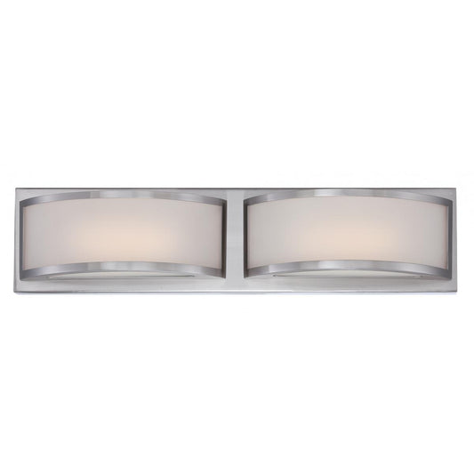 Mercer - (2) LED Wall Sconce with Frosted Glass - Brushed Nickel Finish - Satco 62-318