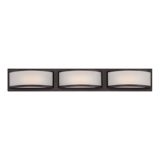 Mercer - (3) LED Wall Sconce with Frosted Glass - Georgetown Bronze Finish - Satco 62-316