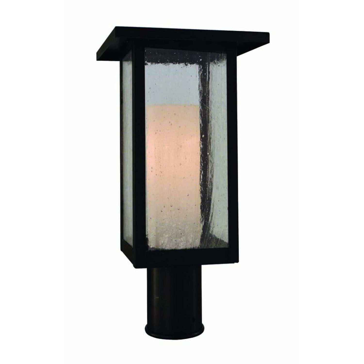 Meredith 12″ High Post Mount - MEP-8LTN-RB - Rustic Brown by Arroyo Craftsman