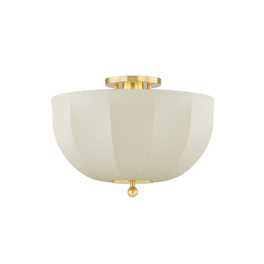 Meshelle Flush Mount - 1-Light - Aged Brass - Mitzi H816601-AGB