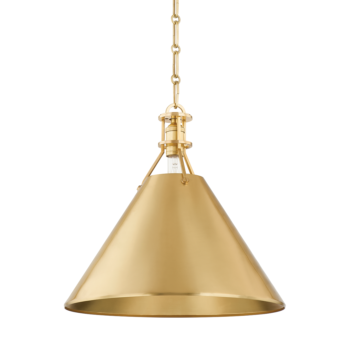 Metal No.2 Large Pendant - Aged Brass by Hudson Valley Lighting