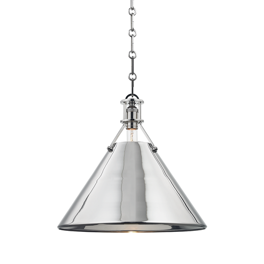 Metal No.2 Large Pendant - Polished Nickel by Hudson Valley Lighting