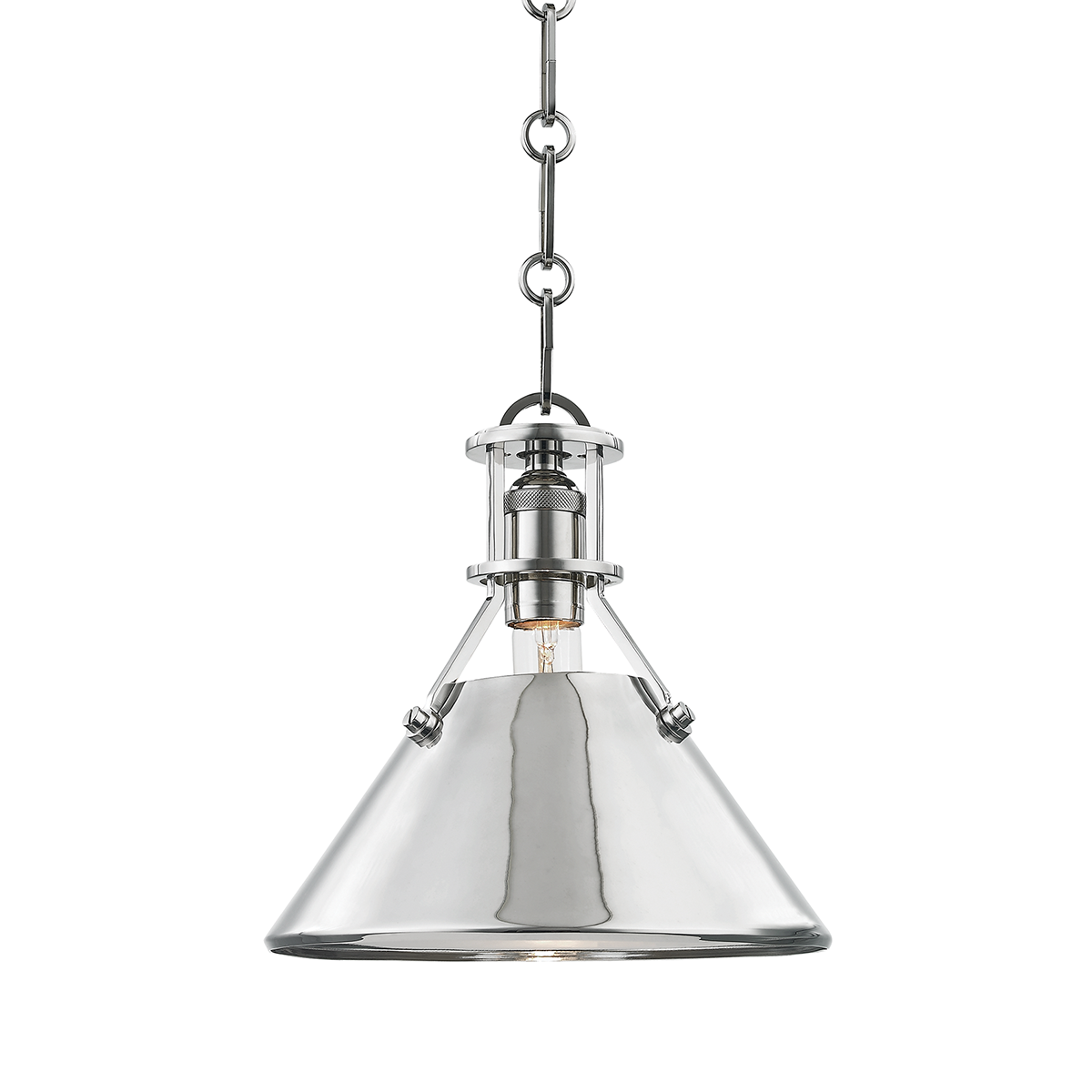 Metal No.2 Pendant - Polished Nickel by Hudson Valley Lighting