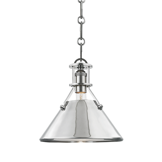 Metal No.2 Pendant - Polished Nickel by Hudson Valley Lighting
