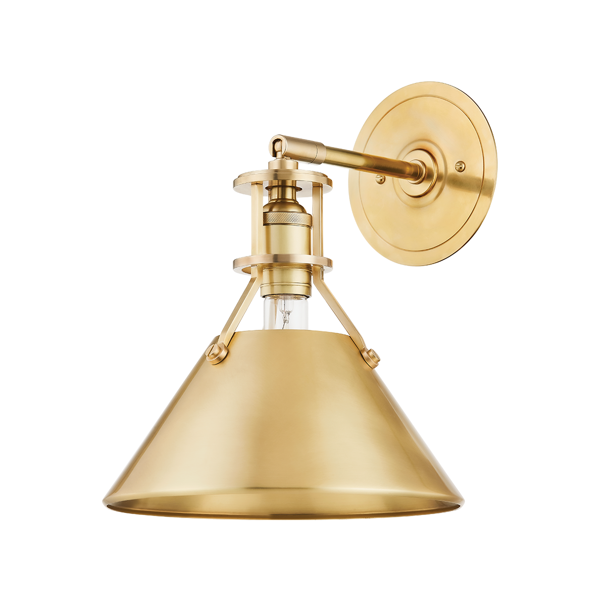 Metal No.2 Wall Sconce - Aged Brass by Hudson Valley Lighting