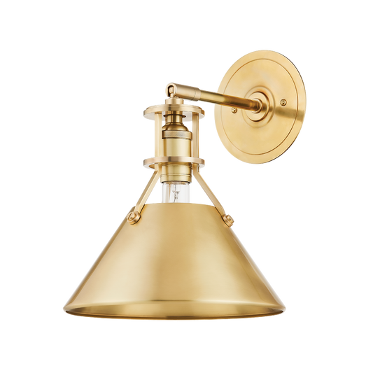 Metal No.2 Wall Sconce - Aged Brass by Hudson Valley Lighting
