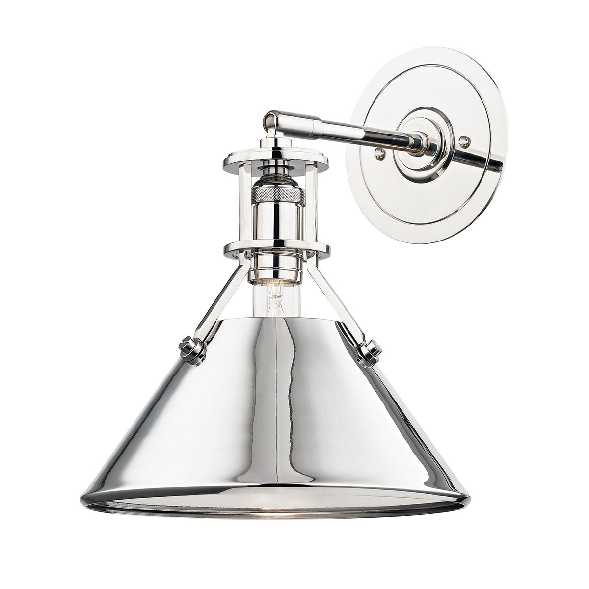Metal No.2 Wall Sconce - Polished Nickel by Hudson Valley Lighting
