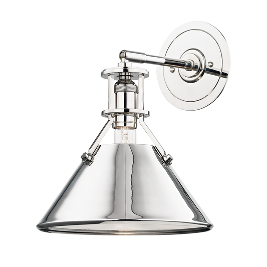 Metal No.2 Wall Sconce - Polished Nickel by Hudson Valley Lighting