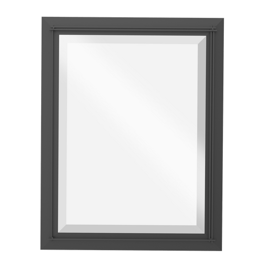 Metra Large Beveled Mirror - Black by Hubbardton Forge