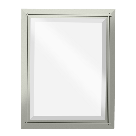 Metra Large Beveled Mirror - Sterling by Hubbardton Forge