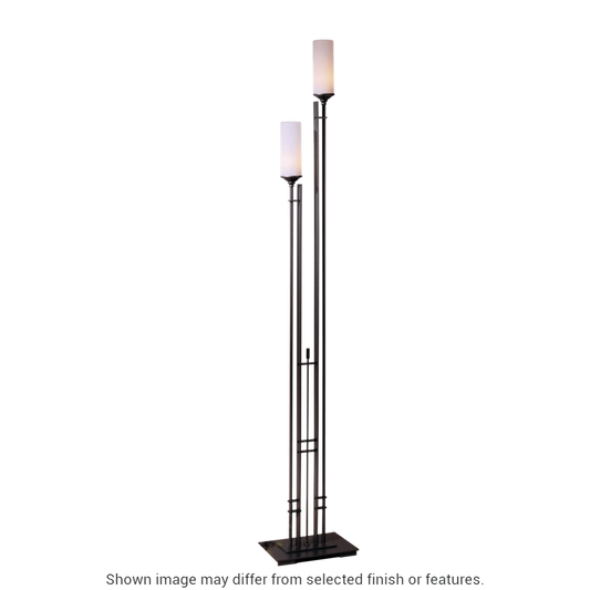 Metra Twin Tall Floor Lamp - White by Hubbardton Forge
