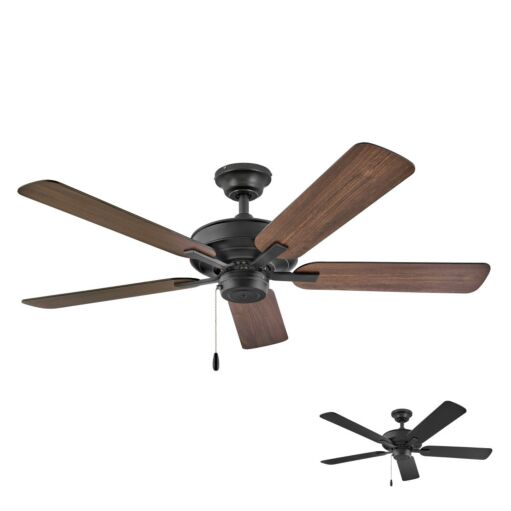 Metro 52" Fan - Matte Black - Walnut Blades by Hinkley Lighting