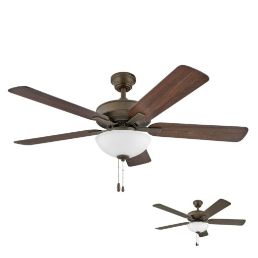 Metro Illuminated 52" LED Fan - Metallic Matte Bronze - Walnut Blades by Hinkley Lighting