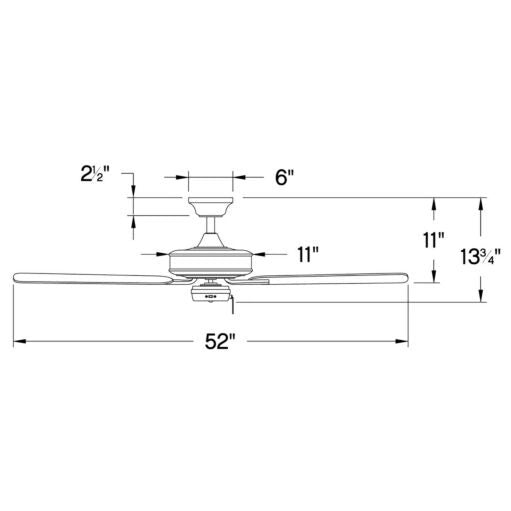 Metro Wet 52" Fan - Metallic Matte Bronze - Walnut Blades by Hinkley Lighting
