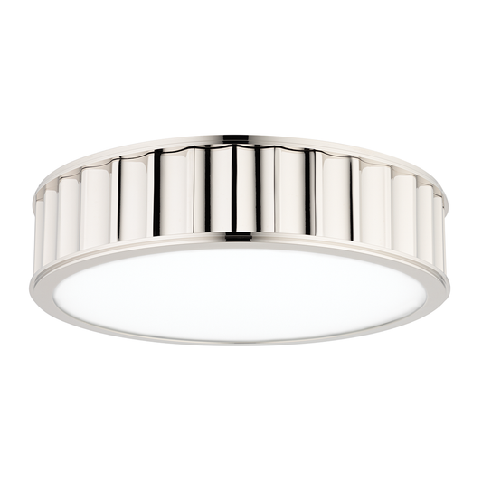Middlebury Flush Mount - 3-Light - Clear Outside/Frosted Inside Glass - Polished Nickel by Hudson Valley Lighting