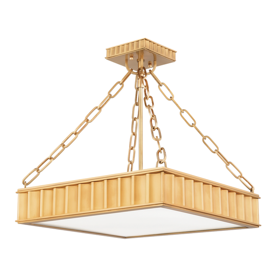 Middlebury Semi Flush - 3-Light - Aged Brass by Hudson Valley Lighting