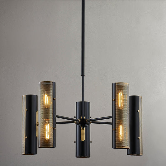 Mikka Chandelier - 10-Light - Patina Brass - Troy Lighting F5630-PBR/SBK