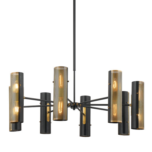 Mikka Chandelier - 16-Light - Patina Brass - Troy Lighting F5642-PBR/SBK