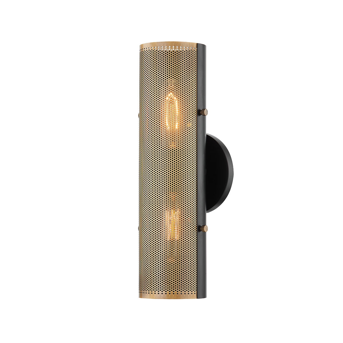 Mikka Wall Sconce - 2-Light - Patina Brass - Troy Lighting B5613-PBR/SBK