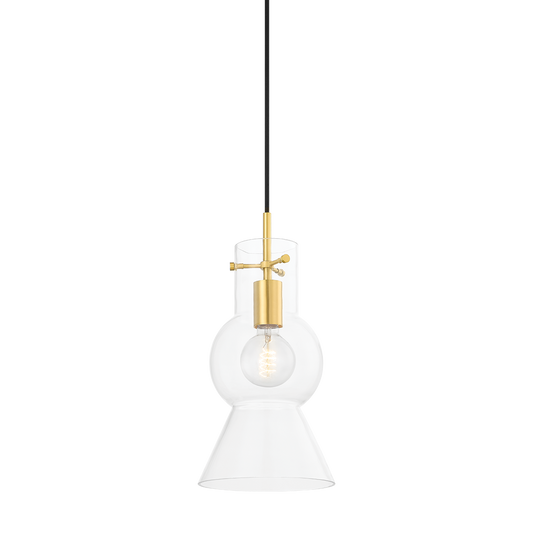 Mirabel Small Pendant - 1-Light - Aged Brass - Mitzi H702701S-AGB