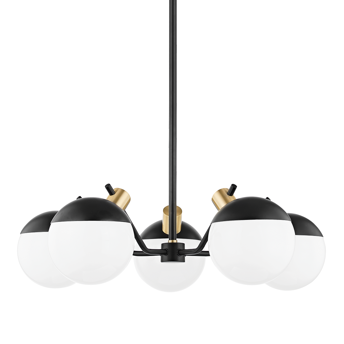 Miranda Chandelier - 5-Light - Aged Brass/Soft Black - Mitzi H573805-AGB/SBK