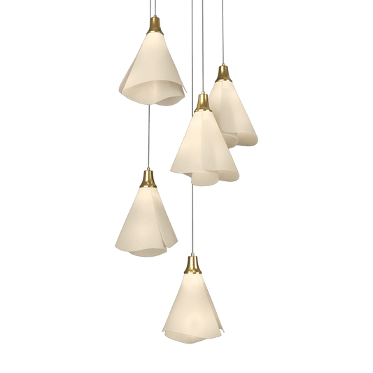 Mobius 5-Light Pendant - Modern Brass by Hubbardton Forge