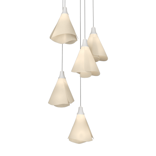 Mobius 5-Light Pendant - White by Hubbardton Forge