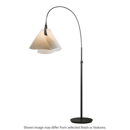 Mobius Arc Floor Lamp - White - Spun Frost Shade by Hubbardton Forge