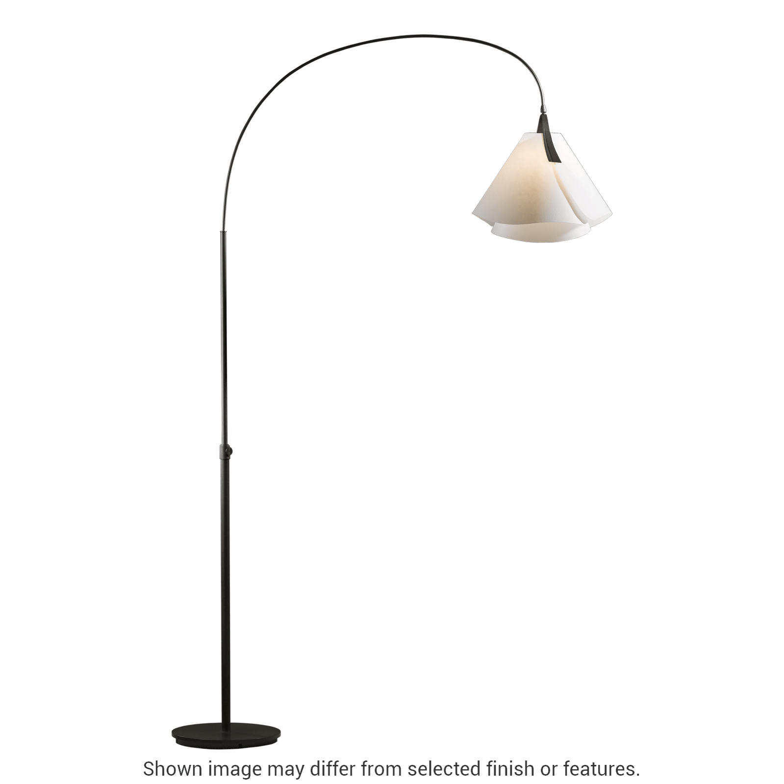 Mobius Arc Floor Lamp - White - Spun Frost Shade by Hubbardton Forge