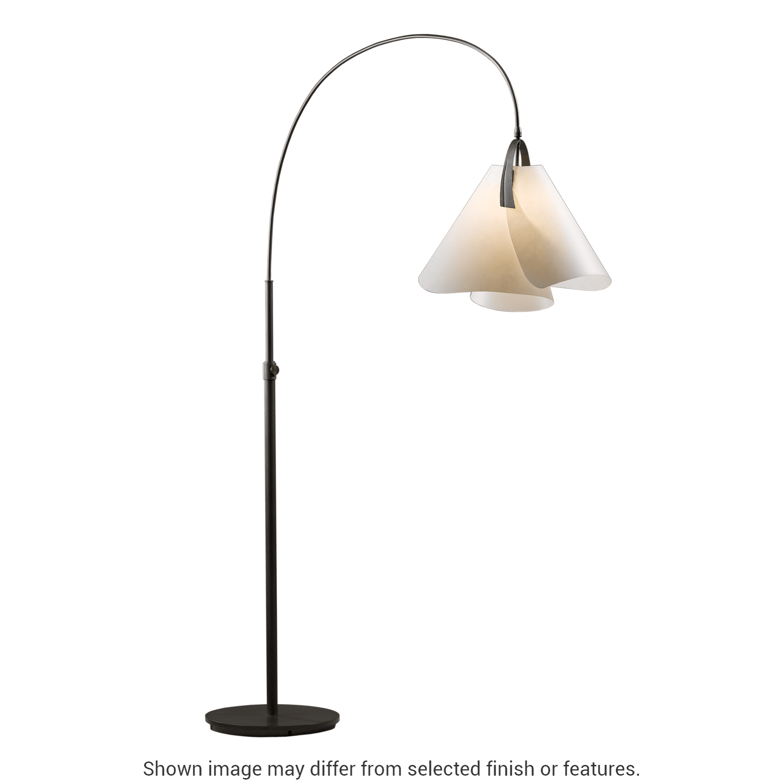 Mobius Arc Floor Lamp - White - Spun Frost Shade by Hubbardton Forge