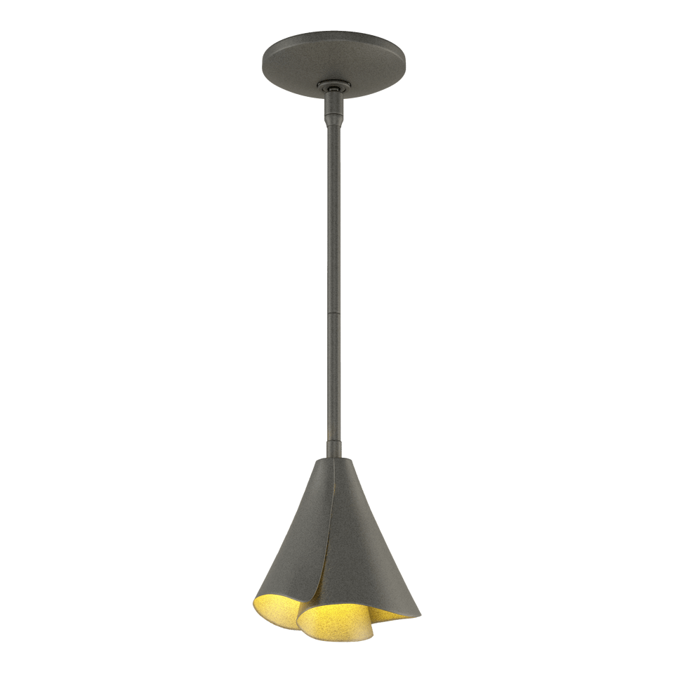 Mobius Steel Shade Mini Pendant - Natural Iron by Hubbardton Forge