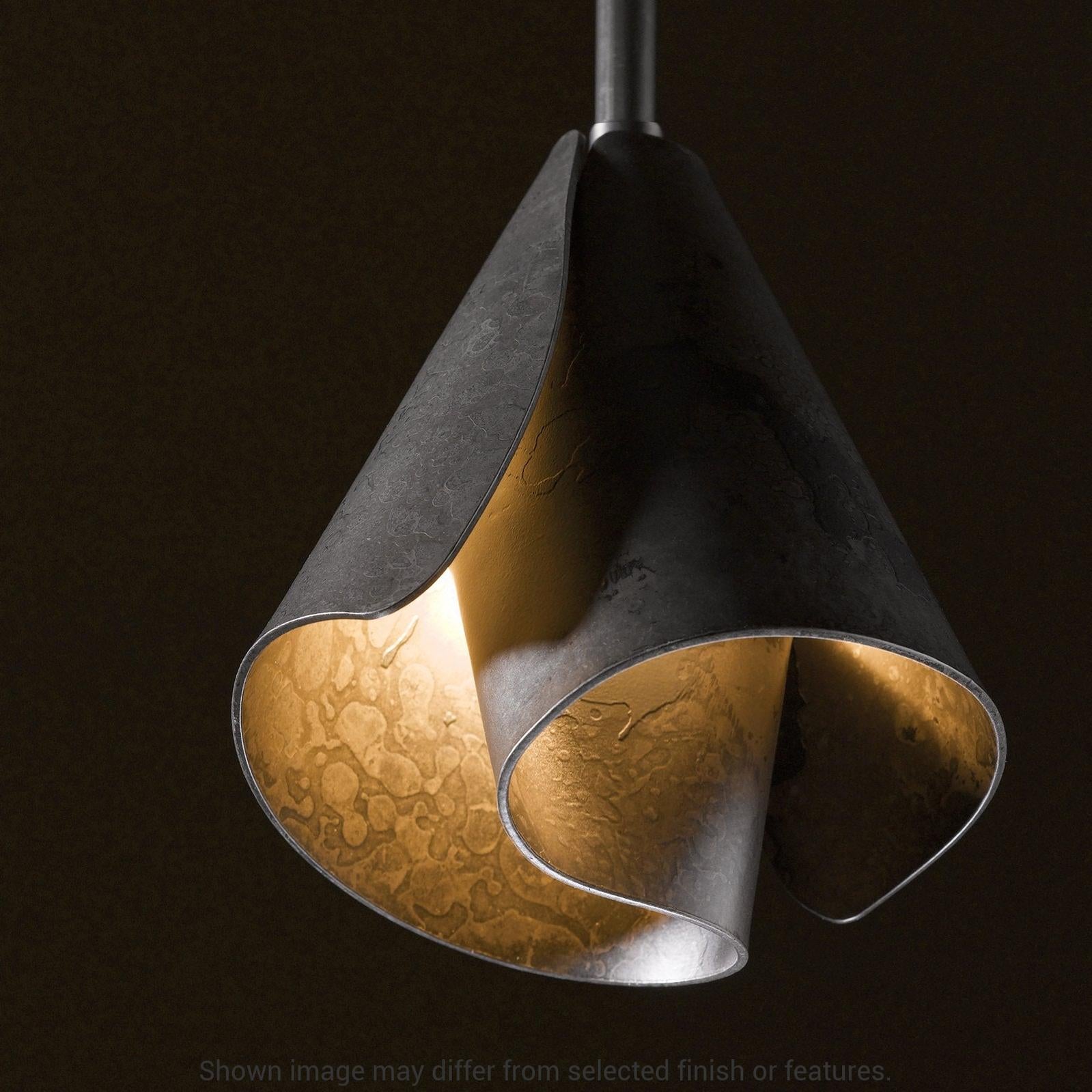 Mobius Steel Shade Mini Pendant - White by Hubbardton Forge
