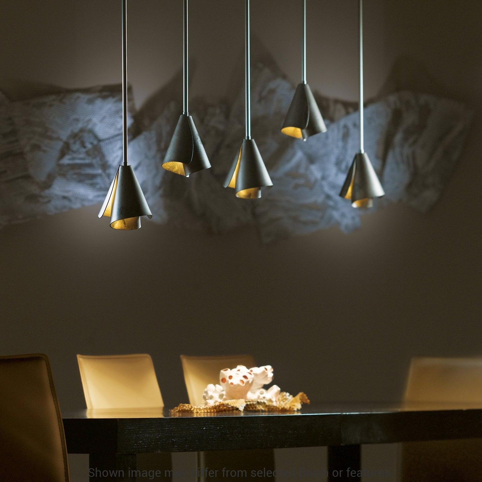 Mobius Steel Shade Mini Pendant - White by Hubbardton Forge
