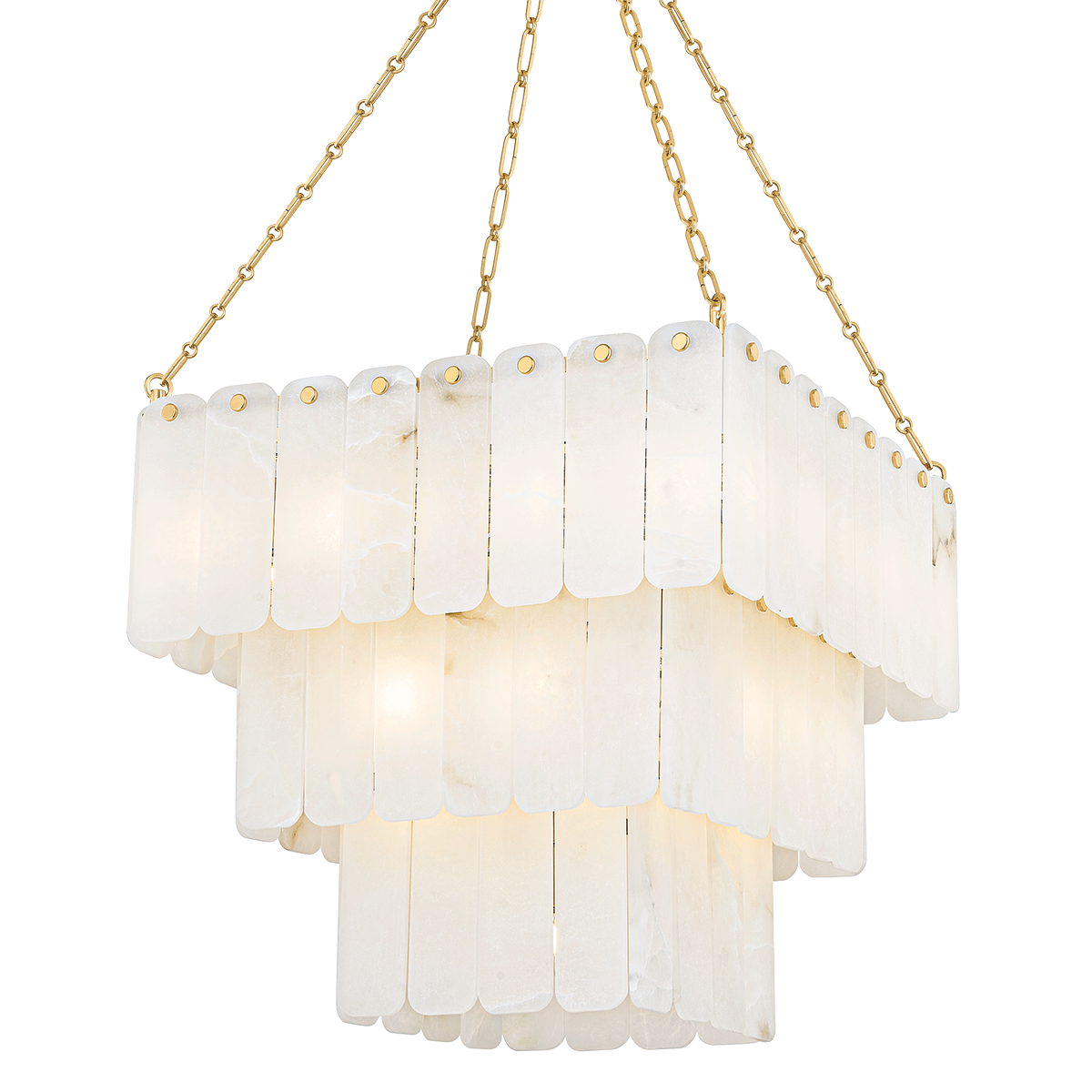 Moissanite Chandelier - 33-Light - Aged Brass by Hudson Valley Lighting