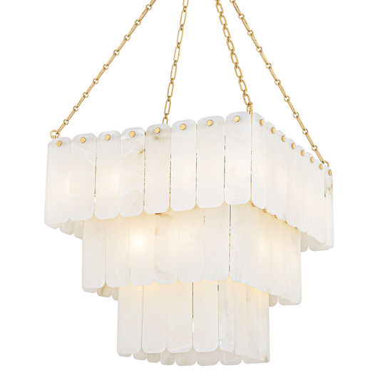 Moissanite Chandelier - 33-Light - Aged Brass by Hudson Valley Lighting
