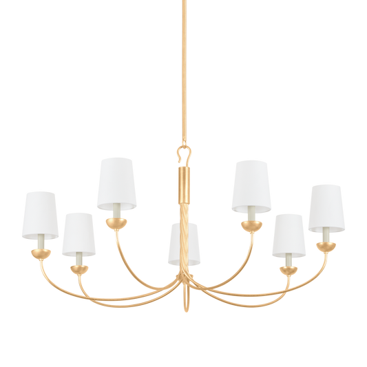 Montpelier Chandelier - 7-Light - Vintage Gold Leaf by Hudson Valley Lighting