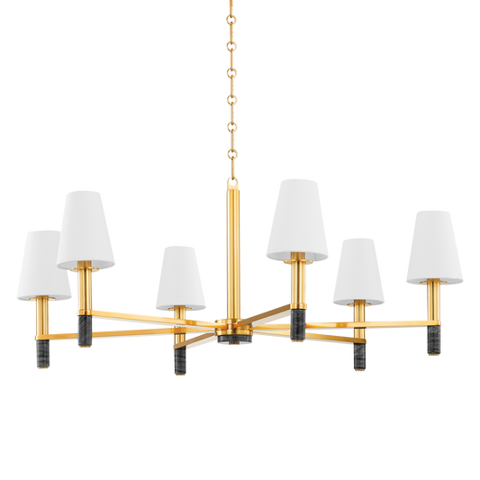 Montreal Chandelier - 6-Light - Aged Brass by Hudson Valley Lighting