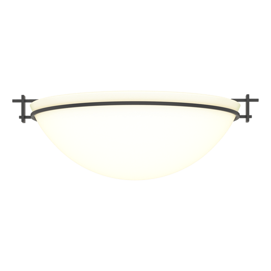 Moonband Large Semi-Flush - Black - Opal Glass by Hubbardton Forge