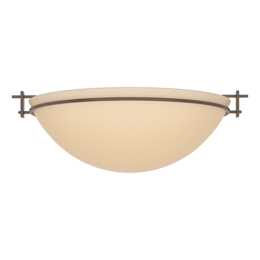 Moonband Large Semi-Flush - Bronze - Sand Glass by Hubbardton Forge