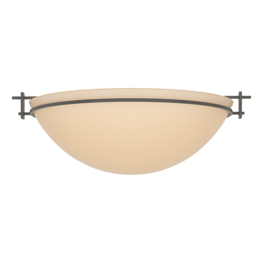 Moonband Large Semi-Flush - Dark Smoke - Sand Glass by Hubbardton Forge