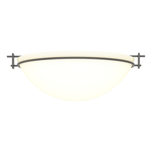 Moonband Large Semi-Flush - Natural Iron - Opal Glass by Hubbardton Forge